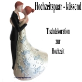 Küssendes Brautpaar, Hochzeitspaar, Deko zur Hochzeit