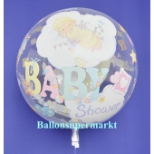 Luftballon aus der Serie Bubbles zu Geburt und Taufe mit Helium Ballongas, Baby Shower
