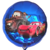 Cars Luftballon aus Folie, Lightning McQueen, Rundaballon, 45 cm