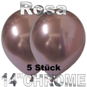 Luftballons in Chrome Rosa 35 cm, 5 Stück