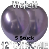 Luftballons in Chrome Violett 30 cm, 5 Stück