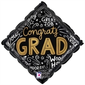 Congrats Grad. Luftballon aus Folie, 46 cm