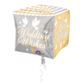 Cubez Wedding Wishes Folienballon zur Hochzeit