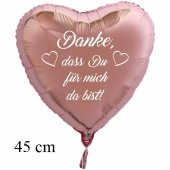 Danke, dass Du für mich da bist! Luftballon, roségold, 45 cm ohne Helium