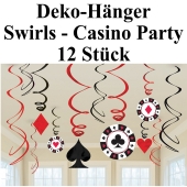 Deko-Hänger, Swirls, Wirbler, Raum- und Partydekoration Casino Party