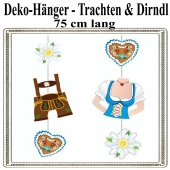 Deko-Hänger Oktoberfest, Trachten und Dirndl, 2 Stück