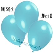 Deko-Luftballons Hellblau, 100 Stück