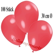 Deko-Luftballons Hellrot, 100 Stück