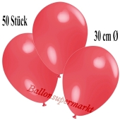 Deko-Luftballons Hellrot, 50 Stück