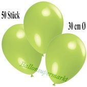 Deko-Luftballons Limonengrün, 50 Stück