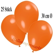 Deko-Luftballons Orange, 25 Stück
