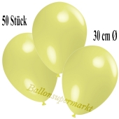 Deko-Luftballons Pastellgelb, 50 Stück