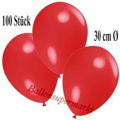 Deko-Luftballons Rot, 100 Stück