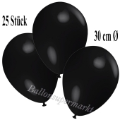 Deko-Luftballons Schwarz, 25 Stück