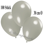 Deko-Luftballons Silbergrau, 100 Stück