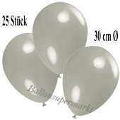 Deko-Luftballons Silbergrau, 25 Stück