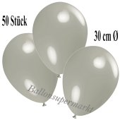 Deko-Luftballons Silbergrau, 50 Stück