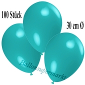 Deko-Luftballons Türkis, 100 Stück