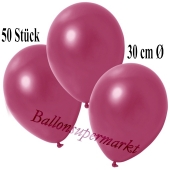 Deko-Luftballons Metallic Burgund, 50 Stück