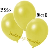 Deko-Luftballons Metallic Gelb, 25 Stück