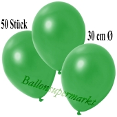 Deko-Luftballons Metallic Grün, 50 Stück
