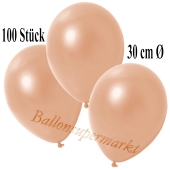 Deko-Luftballons Metallic Lachs, 100 Stück