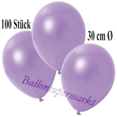 Deko-Luftballons Metallic Lila, 100 Stück