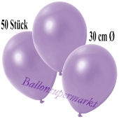 Deko-Luftballons Metallic Lila, 50 Stück