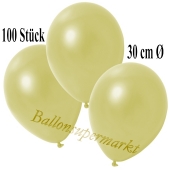 Deko-Luftballons Metallic Pastellgelb, 100 Stück