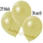 Deko-Luftballons Metallic Pastellgelb, 25 Stück