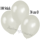 Deko-Luftballons Metallic Perlmutt, 100 Stück
