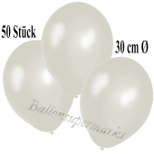 Deko-Luftballons Metallic Perlmutt, 50 Stück
