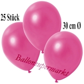 Deko-Luftballons Metallic Pink, 25 Stück
