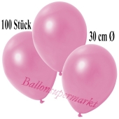 Deko-Luftballons Metallic Rosé, 100 Stück