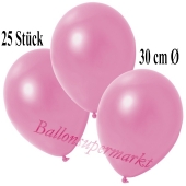Deko-Luftballons Metallic Rosé, 25 Stück