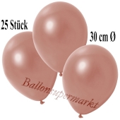 Deko-Luftballons Metallic Roségold, 25 Stück