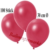 Deko-Luftballons Metallic Rot, 100 Stück