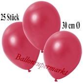 Deko-Luftballons Metallic Rot, 25 Stück