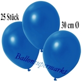 Deko-Luftballons Metallic Royalblau, 25 Stück