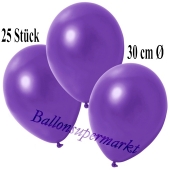 Deko-Luftballons Metallic Violett, 25 Stück