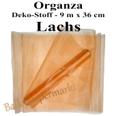 Organza Deko-Stoff, Lachs, 9 Meter x 36 cm