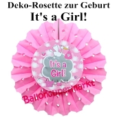 Rosette It's a Girl , Dekoration Babyparty, Geburt Mädchen