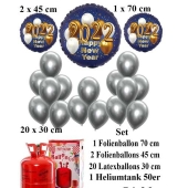 Set-1-Partydeko-Einweg-Helium-mit-Silvester-Luftballons Happy New Year 2022