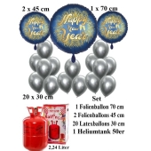 Set-1-Partydeko-Einweg-Helium-mit-Silvester-Luftballons Happy New Year 2023