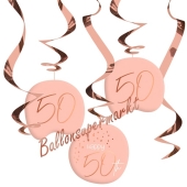 Deko-Wirbler zum 50. Geburtstag, Elegant Lush Blush 50