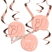 Deko-Wirbler zum 70. Geburtstag, Elegant Lush Blush 80