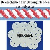 Dekoscheiben aus Polyester für Ballongirlanden, 500 Stück