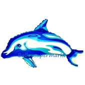 Delfin Luftballon ohne Helium, blau