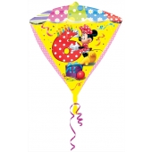 Diamonz Luftballon aus Folie Minnie Mouse zum 6. Geburtstag