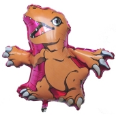 Digimon Luftballons aus Folie, Pink, Agumon, inklusive Ballongas Helium